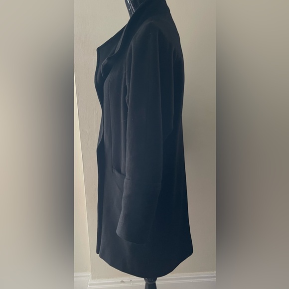 Vintage ELECTRE PARIS Black Virgin Wool Coat - Picture 2 of 13